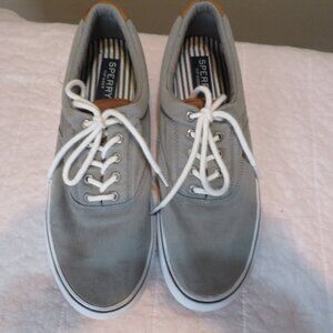 Men's Sperry Top-Sider Striper 11 Gray Canvas Sneakers